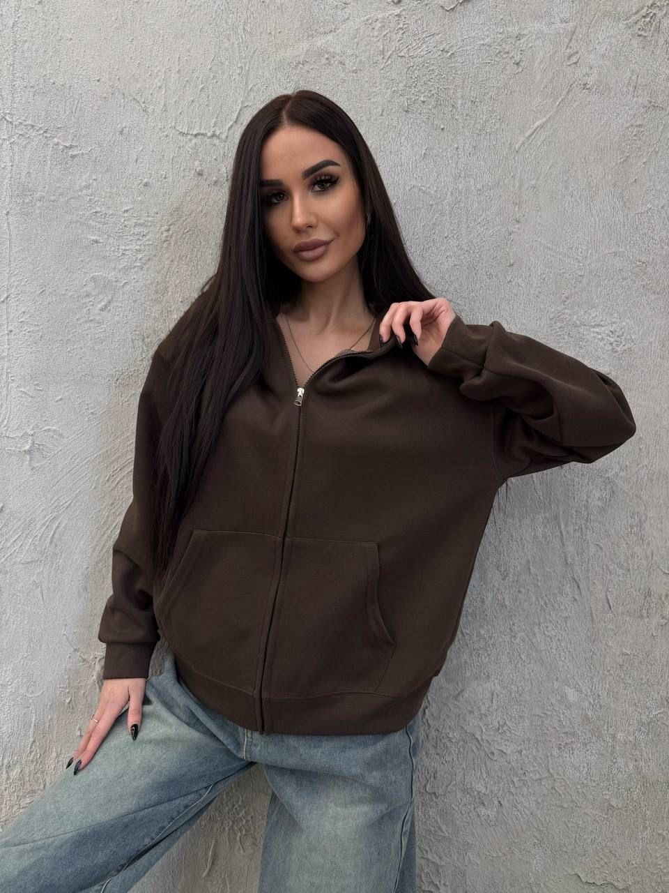 женская толстовка,толстовки свитшот,худи без начеса зипка оверсайз толстовка на молнии kimaru 156133369,толстовка,женская кофта