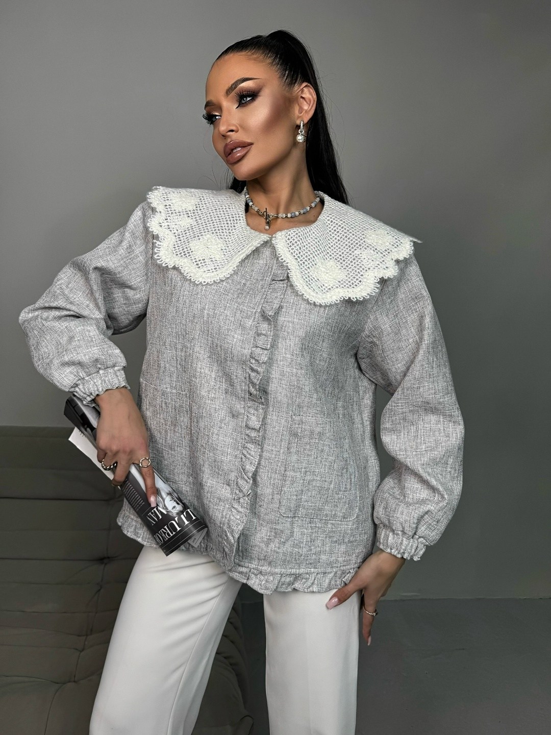 женская кофта,кардиган,трикотажная кофта с кружевом,кардиган женский,жакет твидовый