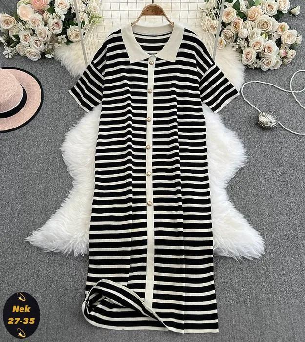 женское трикотажное платье в полоску,трикотажное платье в полоску,платье в полоску,платье в полоску повседневное,платье в полоску с короткими рукавами