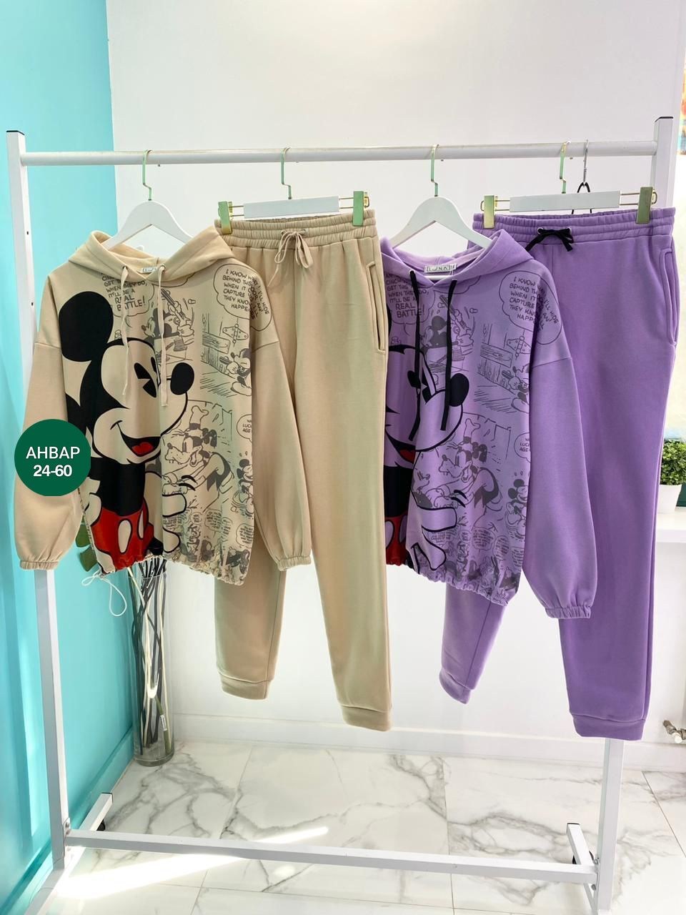 костюм на флисе,стильные костюмы,женский спортивный костюм на флисе микки,костюм двойка женская,флисовые костюмы