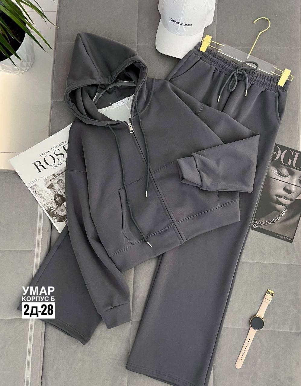cпортивный костюм женский на флисе,костюм базовый костюм оверсайз зип худи и штаны палаццо,спортивный костюм