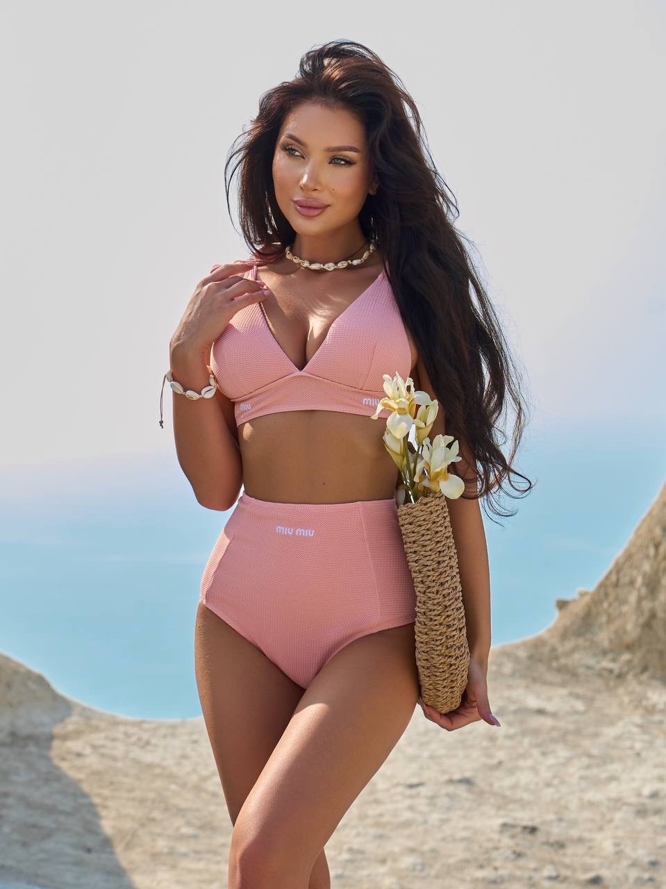 купальник женские,купальник женский раздельные,розовые купальники,купальник бикини,бикини с высокой талией