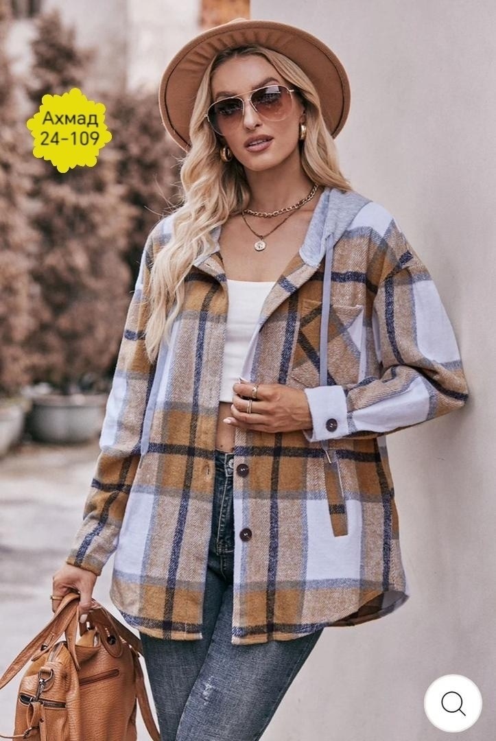 рубашка теплая в клетку с капюшоном,женская рубашка в клетку,клетчатая рубашка,рубашка в клетку с капюшоном,женская клетчатая рубашка