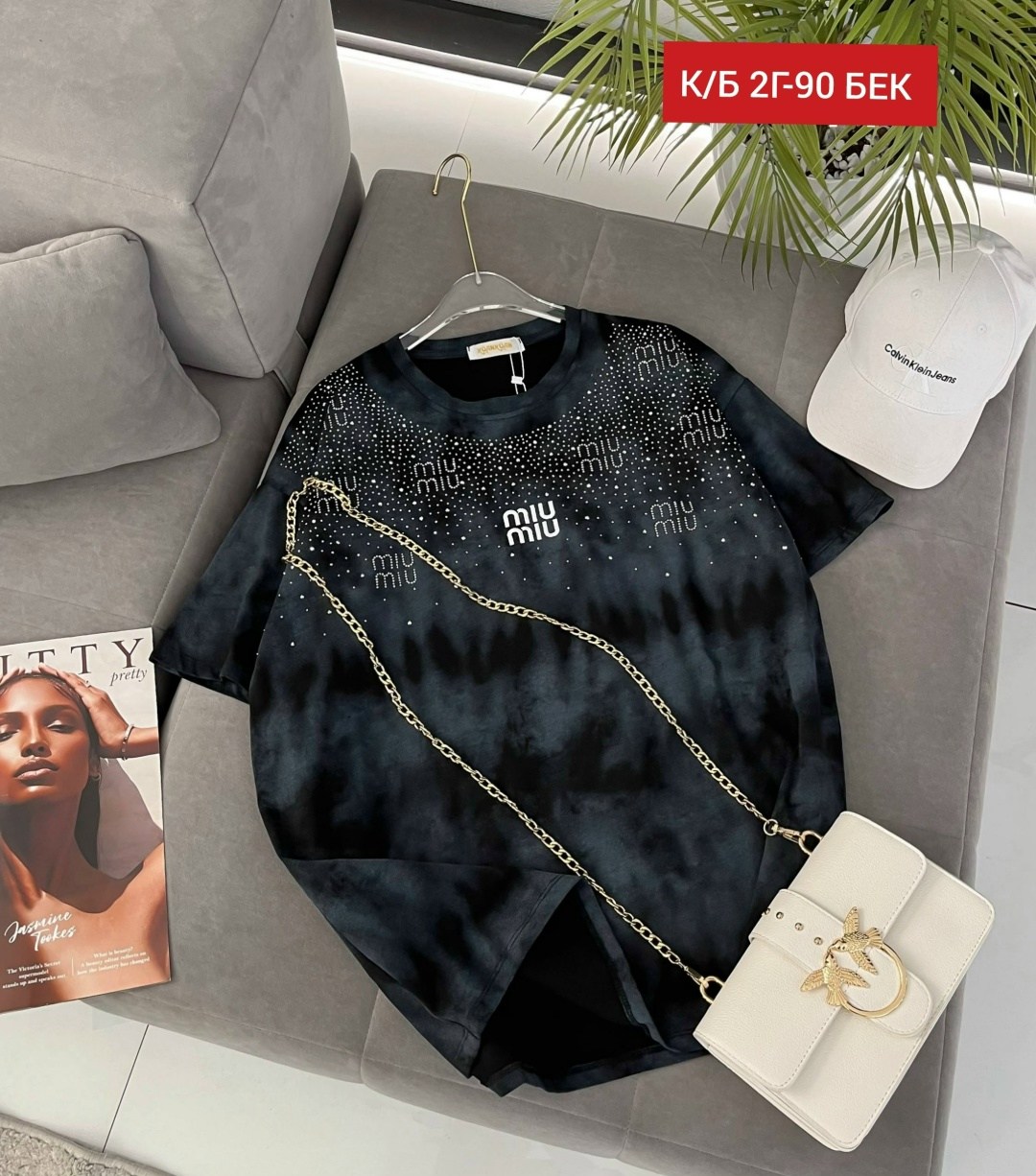 женская футболка,хлопковая футболка оверсайз с эффектом варенки miu,женская кофта,футболка,футболка хлопок