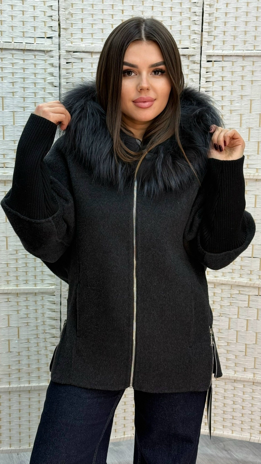 куртка меховая,кардиган альпака,пончо с мехом,пальто альпака,пальто женское альпака