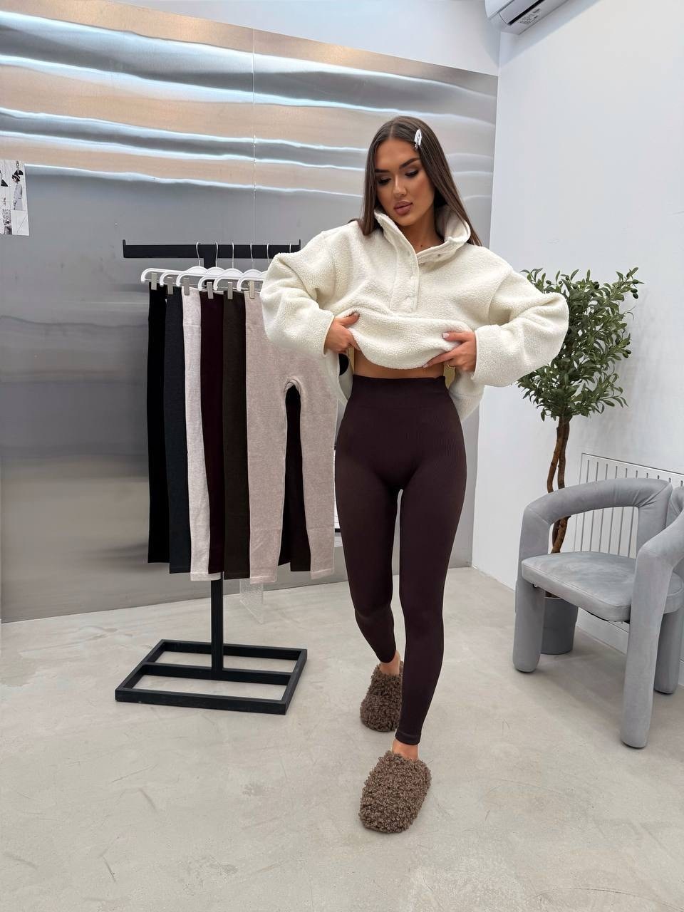 леггинсы зимние теплые лосины с начесом nice brand,леггинсы ak-deniz коричневый,легинсы женские,легинсы,женские леггинсы