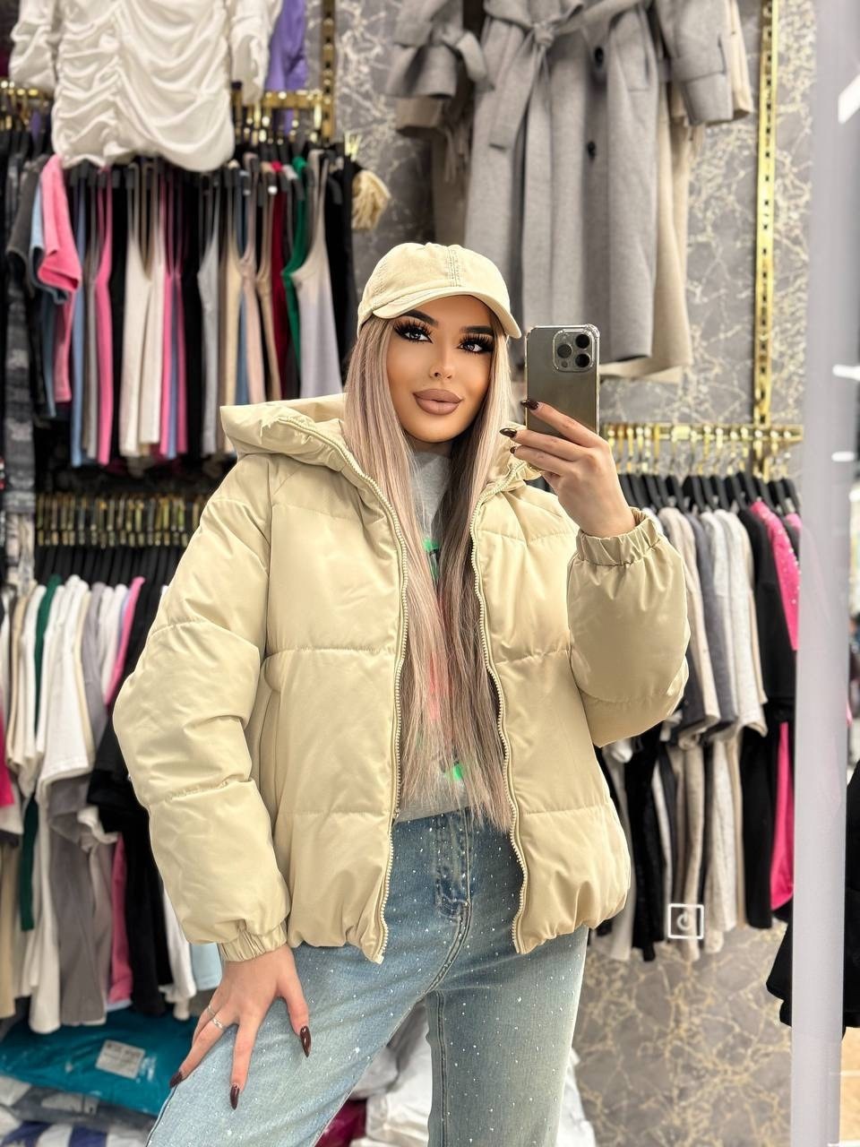 куртка женская,куртка весенняя короткая с капюшоном из экокожи,куртка женская бежевая,женская демисезонная куртка,куртка женская из эко.-кожи