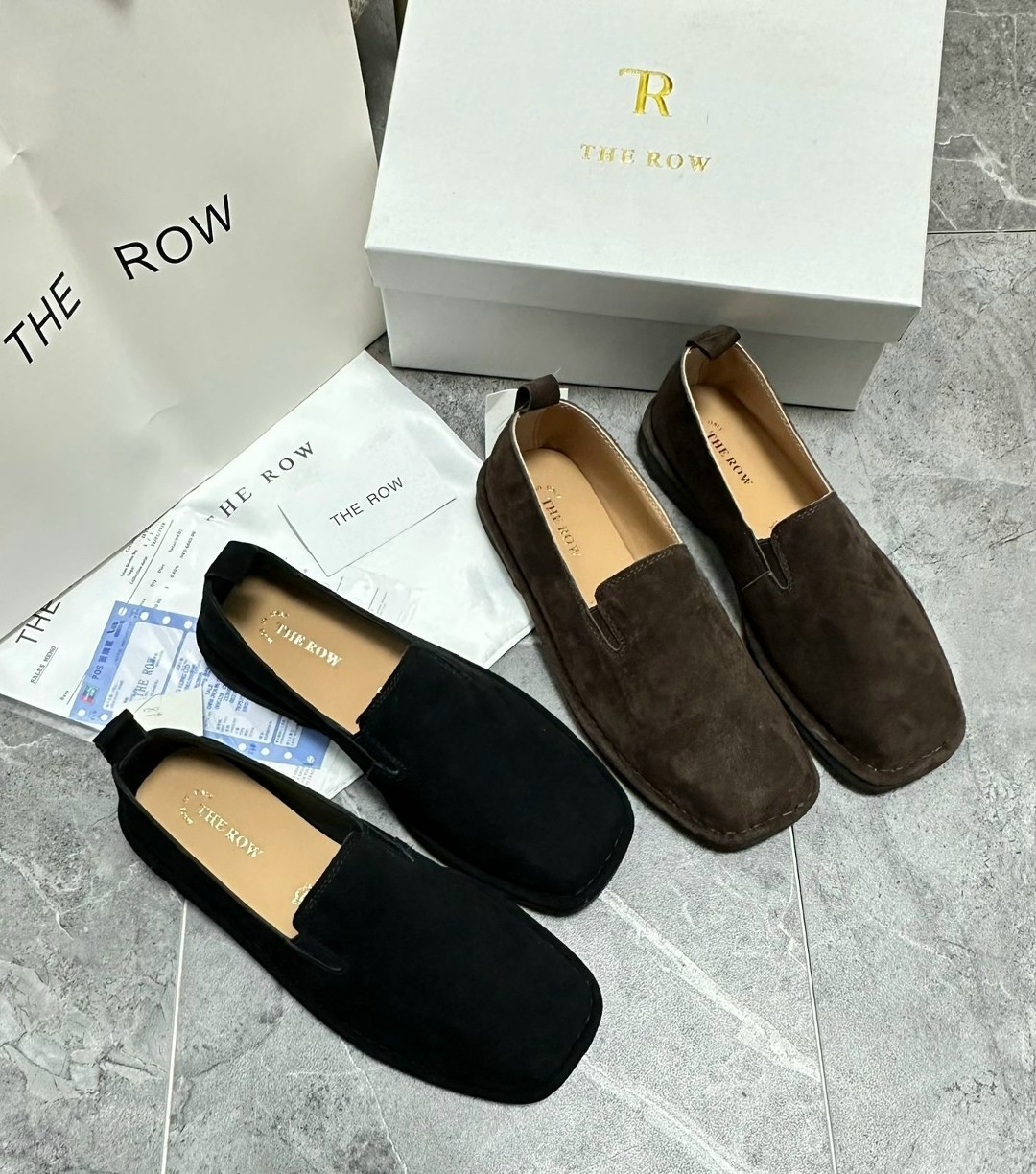 замшевые лоферы,,замшевые лоферы alessio коричневый khaite,лоферы the row,лоферы loro piana