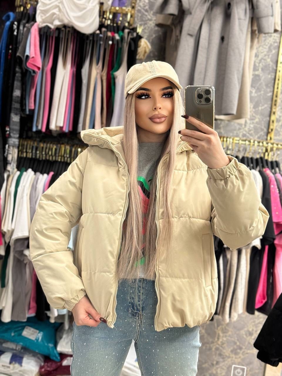 куртка женская,куртка весенняя короткая с капюшоном из экокожи,куртка женская бежевая,женская демисезонная куртка,куртка женская из эко.-кожи