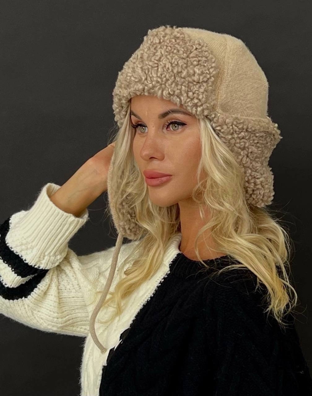 шапка ушанка женская зимняя теплая,ушанка барашек,шапка ушанка женская,шапка ушанка зимняя меховая,шапка ушанка женская зимняя