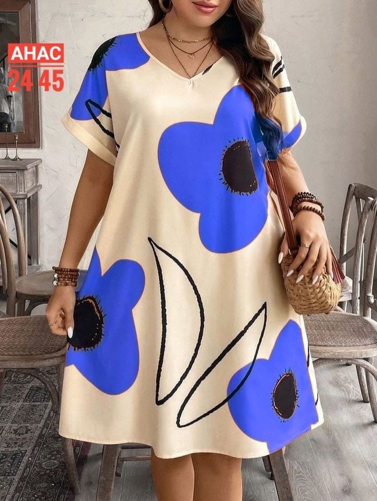 женское платье больших размеров,платье женская,туника большие размеров,платье cвободного кроя,женское летнее платье