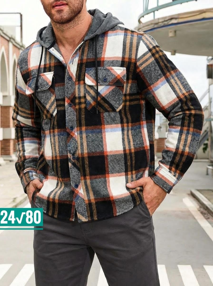 рубашка с капюшоном,рубашка мужская с капюшоном,рубашка мужская,мужская клетчатая рубашка,рубашки в клетку мужские