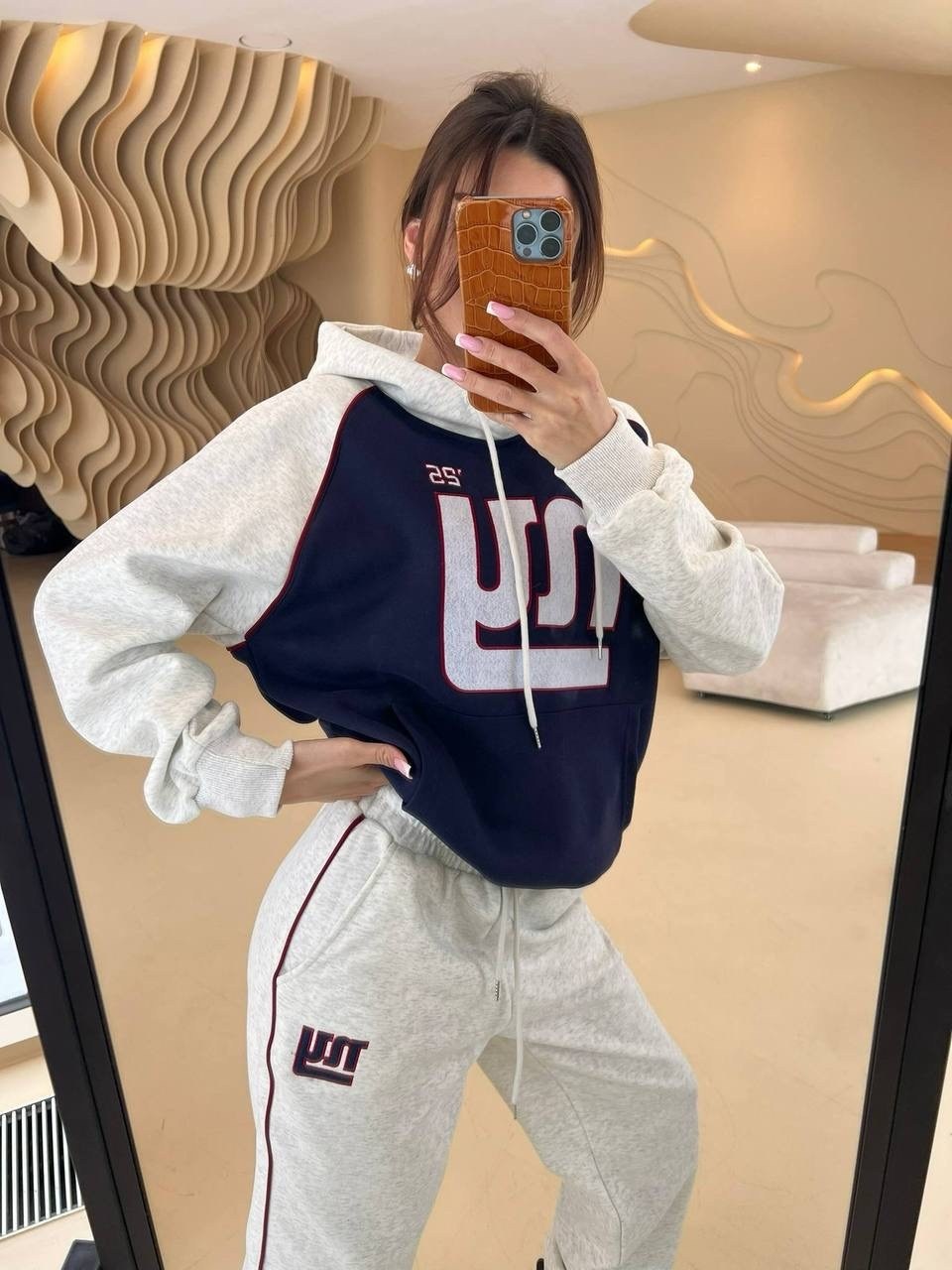 спортивные костюмы женские,костюм женский,спортивный костюм,cпортивный костюм женский на флисе,худи оверсайз с принтом moodrise цвет белый