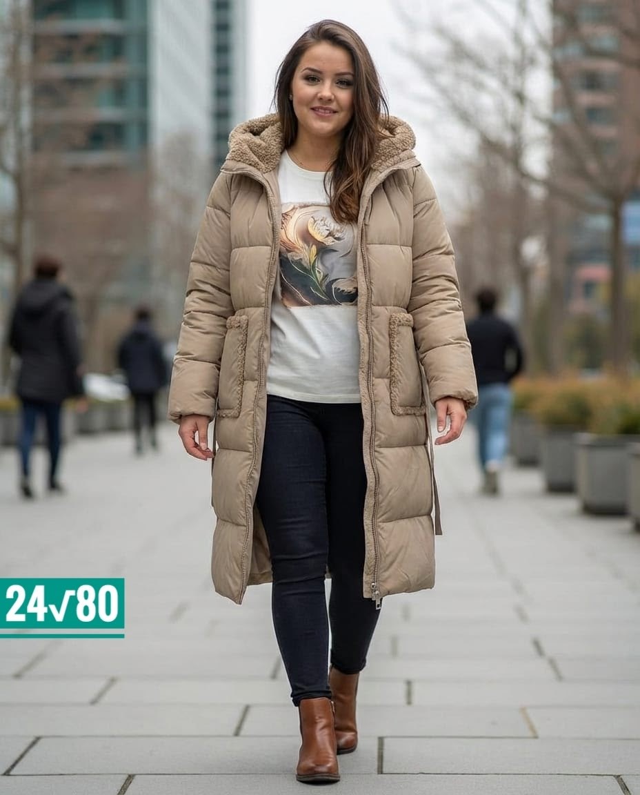 пуховик женский,женский пуховик 7067-s70,куртка женская зимняя,пуховик бежевый,женская куртка