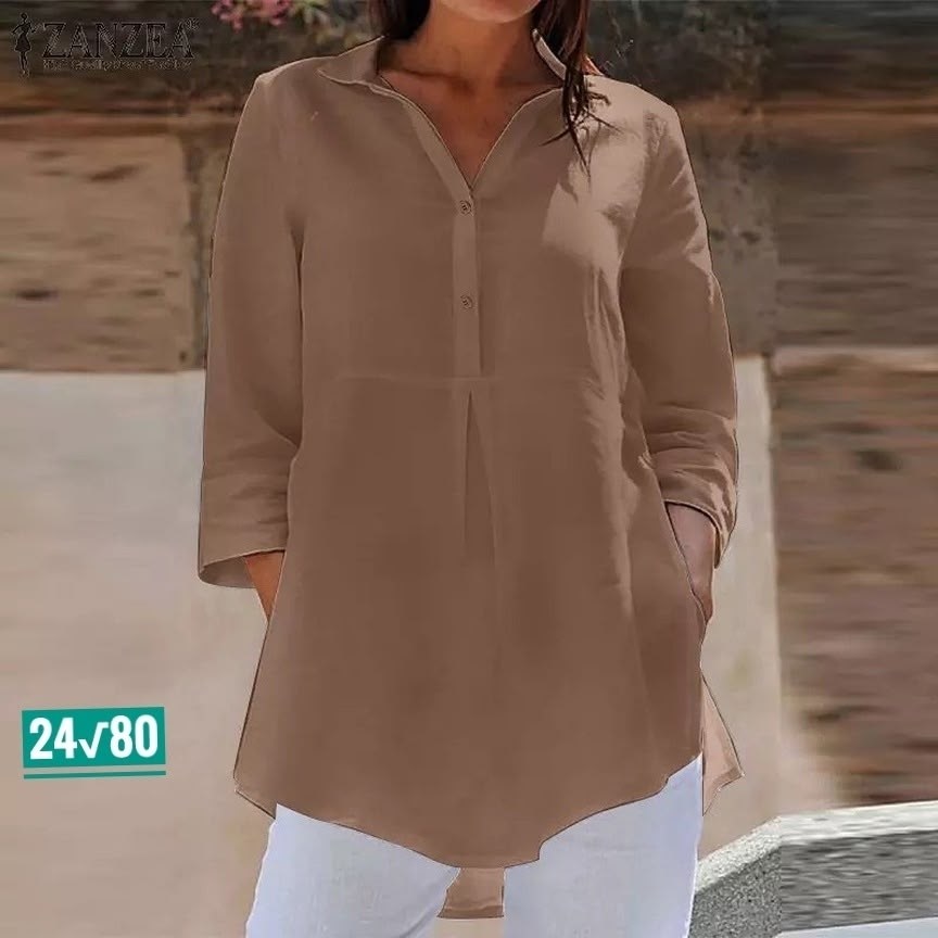 блузка женская,женские блузки и рубашки,блузка женская модная,zanzea женская повседневная летняя блузка с,женская однотонная блузка zanzea с отложным
