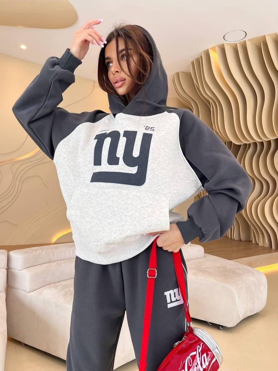 спортивные костюмы женские,костюм женский,спортивный костюм,cпортивный костюм женский на флисе,худи оверсайз с принтом moodrise цвет белый