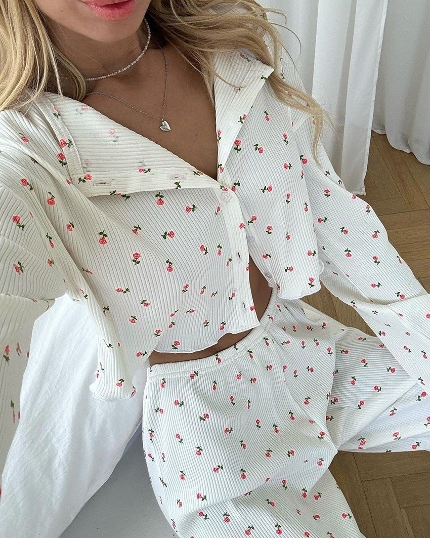 ahagaga комплект женских пижам из хлопка 2 шт,пижама женская,пижама со штанами с принтом ysense,пижама женская хлопок,муслиновая пижама с шортами домашняя одежда lessyok 221180683