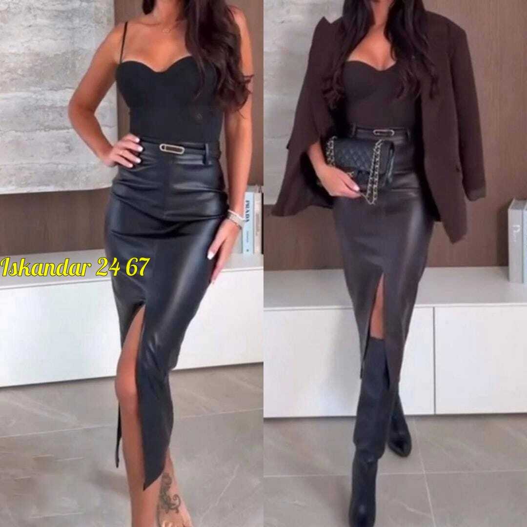 юбка кожаная с разрезом,юбка кожаная макси с разрезом,кожаная юбка,женская кожаная юбка,юбка эко кожа