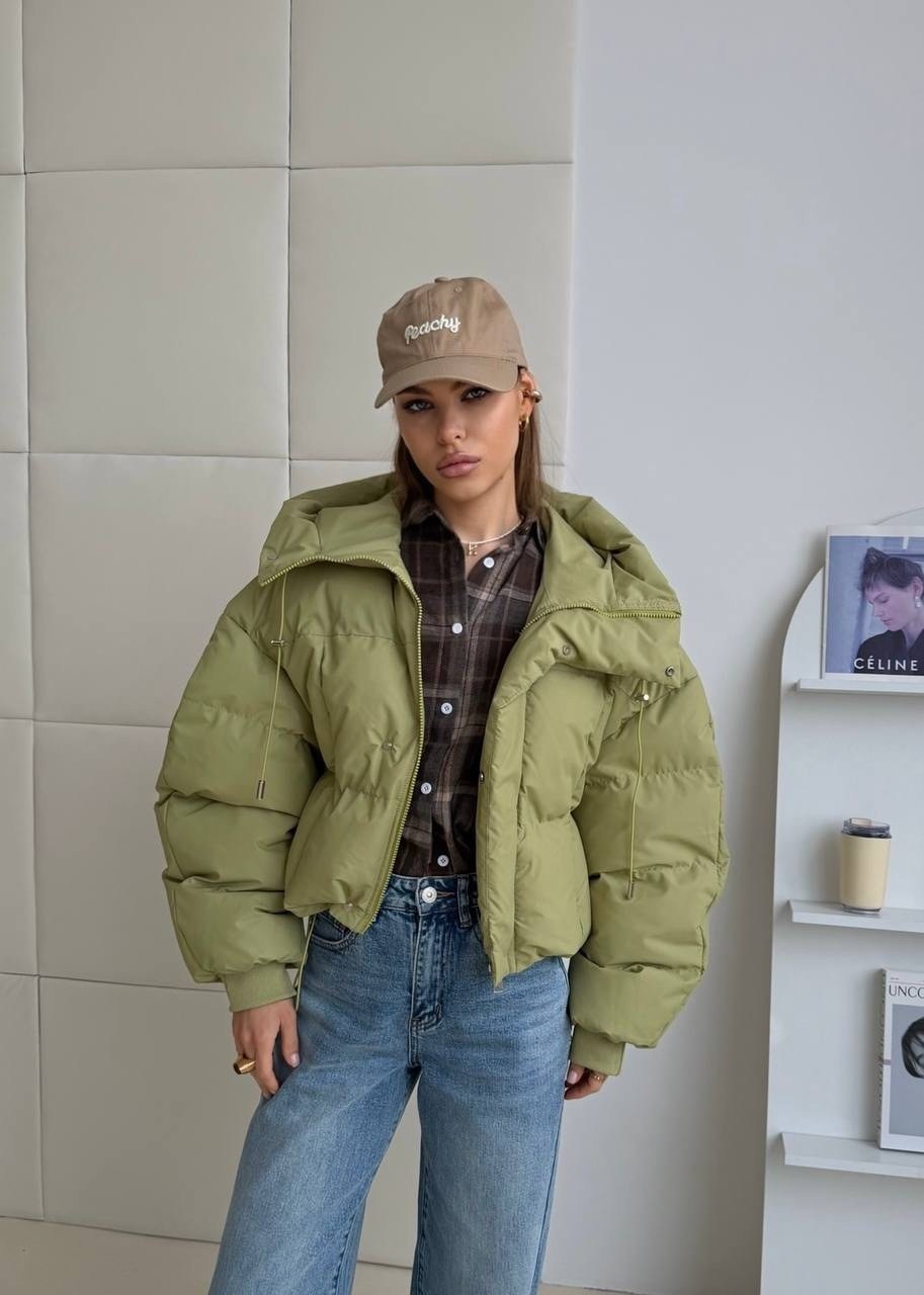 модная куртка,куртка дутая укороченная оверсайз xr-girl,куртка короткая,короткий пуховик,куртка демисезонная