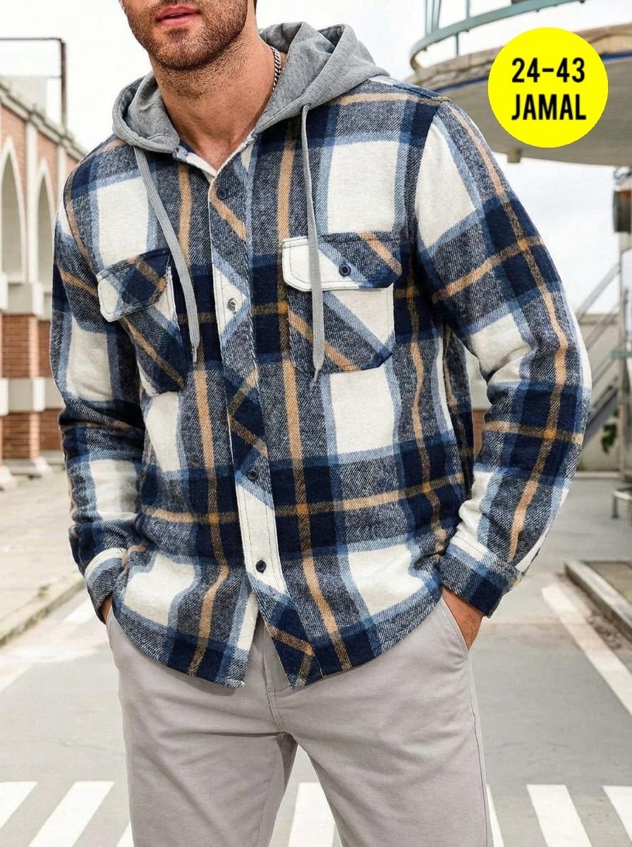 рубашка с капюшоном,рубашка мужская с капюшоном,повседневная куртка,рубашка мужская,рубашка в клетку теплая с капюшоном