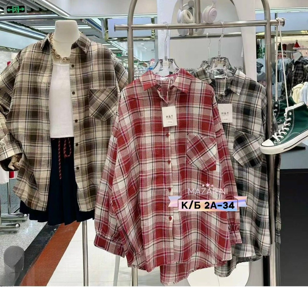 рубашка в клетку женская,рубашка женская 7007 "клетка № 4",рубашка классическая в клетку оверсайз la fashion,рубашка женская 7007 клетка,клетчатая женская рубашка