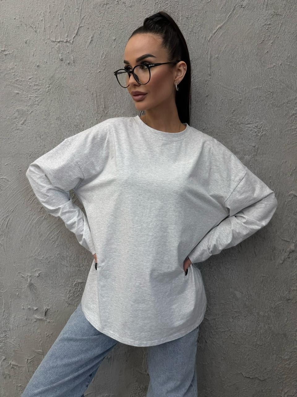 лонгслив оверсайз,лонгслив оверсайз удлиненный younowa цвет белый,лонгслив оверсайз удлиненный younowa,лонгслив женский оверсайз,лонгслив оверсайз белый