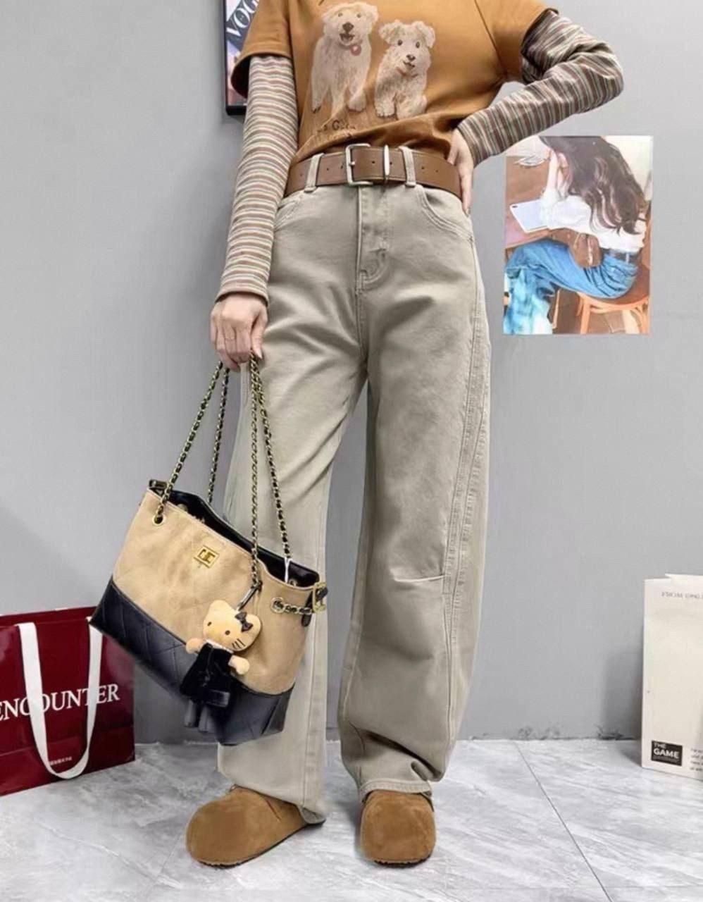 джинсы женские с широкими штанинами,женские джинсы с прямыми штанинами zoenova,брюки широкие,винтажные мешковатые джинсы qweek y2k цвета хаки,широкие джинсы