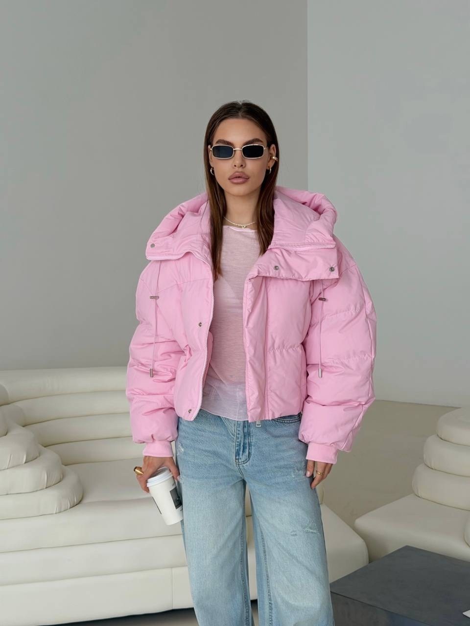 розовая куртка,куртка женская,куртка оверсайз,женская розовая куртка,куртка пуховик feelz ripster розовый