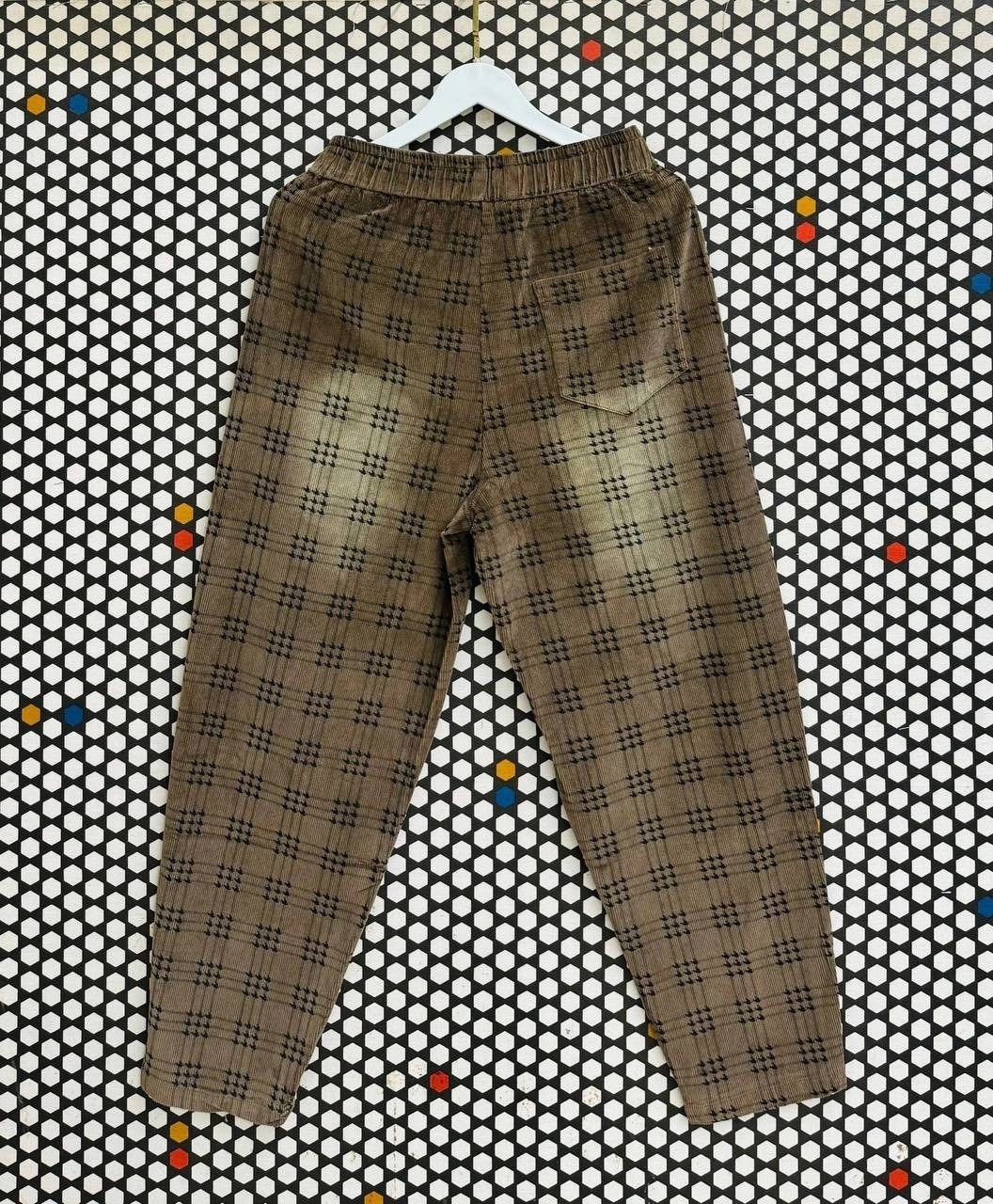 штаны вельветовые,штаны в клетку,клетчатые брюки,штаны модные,клетчатые штаны