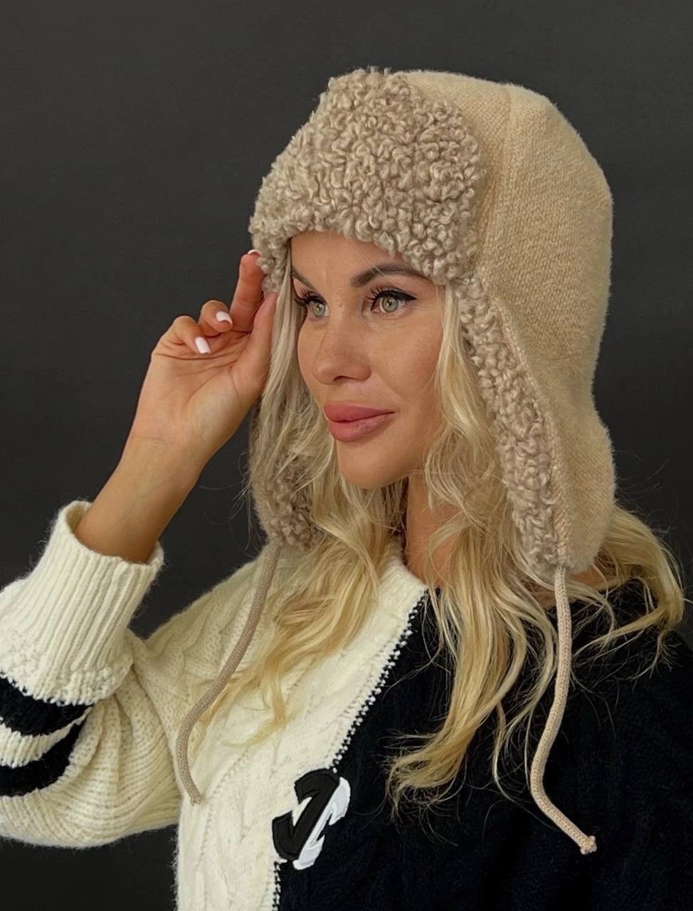 шапка ушанка женская зимняя теплая,ушанка барашек,шапка ушанка женская,шапка ушанка зимняя меховая,шапка ушанка женская зимняя