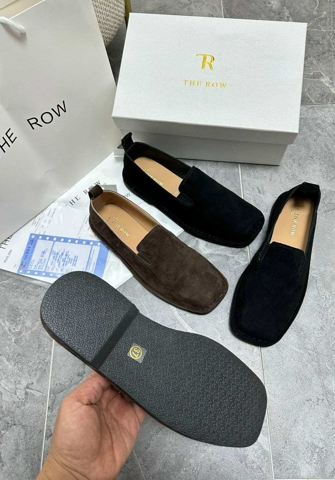 замшевые лоферы,,замшевые лоферы alessio коричневый khaite,лоферы the row,лоферы loro piana