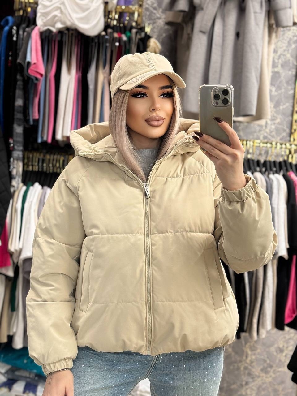 куртка женская,куртка весенняя короткая с капюшоном из экокожи,куртка женская бежевая,женская демисезонная куртка,куртка женская из эко.-кожи