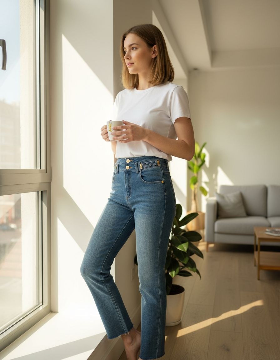 джинсы женские,джинсы прямого кроя,джинсы узкие,джинсы,джинсы с высокой посадкой