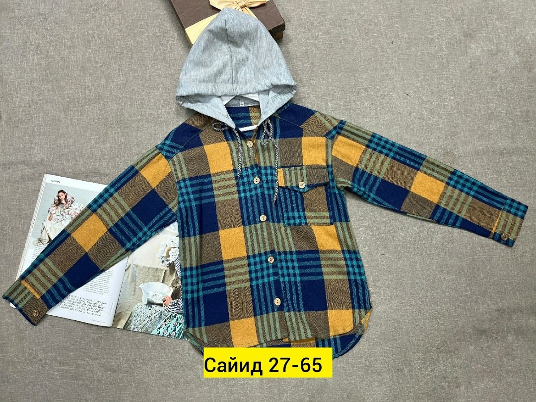 рубашка в клетку с капюшоном,рубашка с капюшоном,рубашка в клетку с капюшоном для девочек,детская рубашка,рубашка теплая