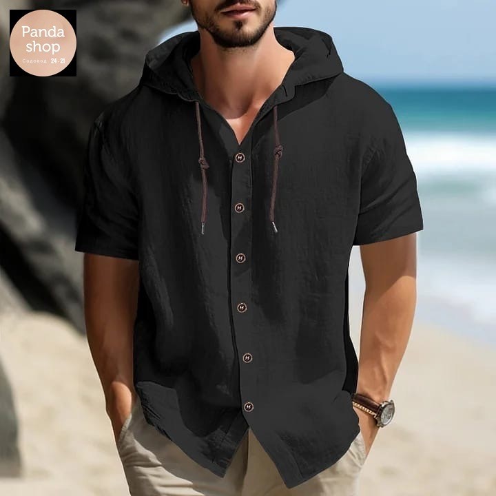 рубашка мужская с капюшоном,мужская повседневная рубашка,рубашки с капюшоном,повседневная рубашка,повседневная рубашка с короткими рукавами