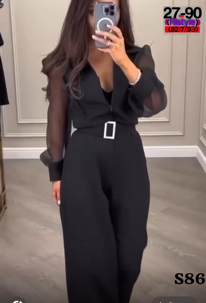 комбинезон брючный элегантный,черный женский комбинезон,женский комбинезон,комбинезон женский классический,брючный комбинезон