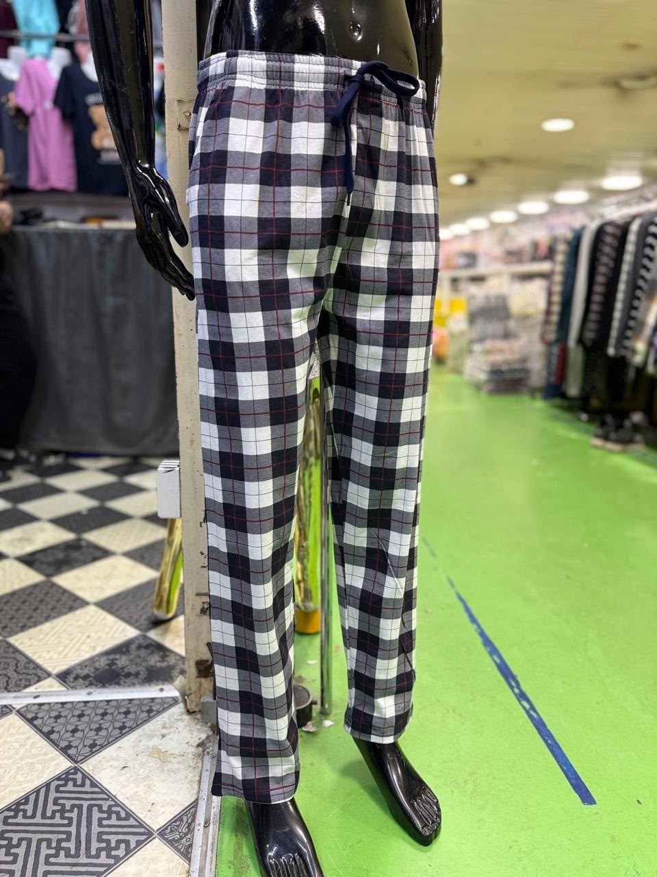 мужские домашние брюки,домашние брюки,брюки домашние мужские из кулирки серо-синяя клетка,мужские брюки,брюки мужские в клетку