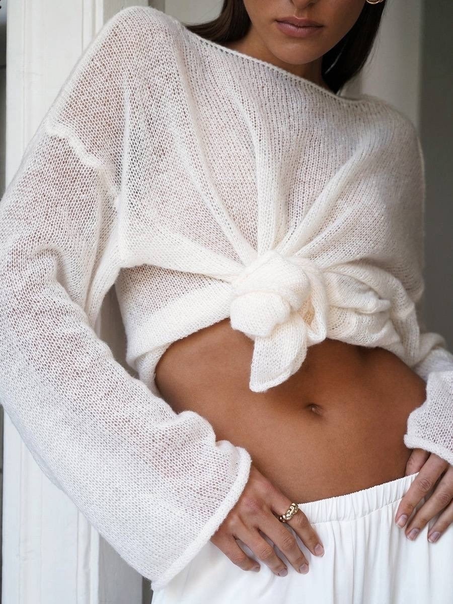 свитер паутинка,свитер тонкий паутинка оверсайз,свитер паутинка ellevibe,женский свитер с вырезами,свитер паутинка ellevibe 496870052