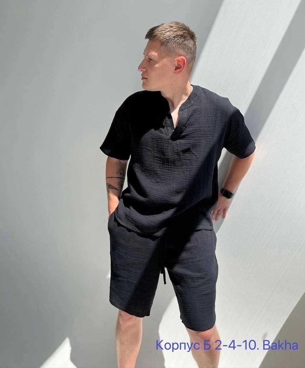 костюм мужской с шортами,мужские летние костюмы,повседневный костюм,костюм летний рубашка и шорты,костюм мужской
