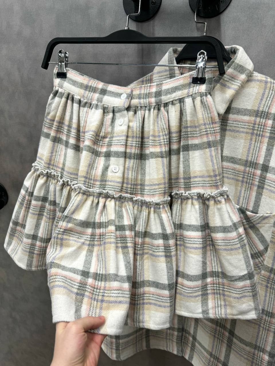 костюм юбка с рубашкой в клетку,костюм рубашка с юбкой,костюм двойка с юбкой и рубашкой повседневный,костюм женский с юбкой и рубашкой,костюм в клетку рубашка оверсайз и юбка