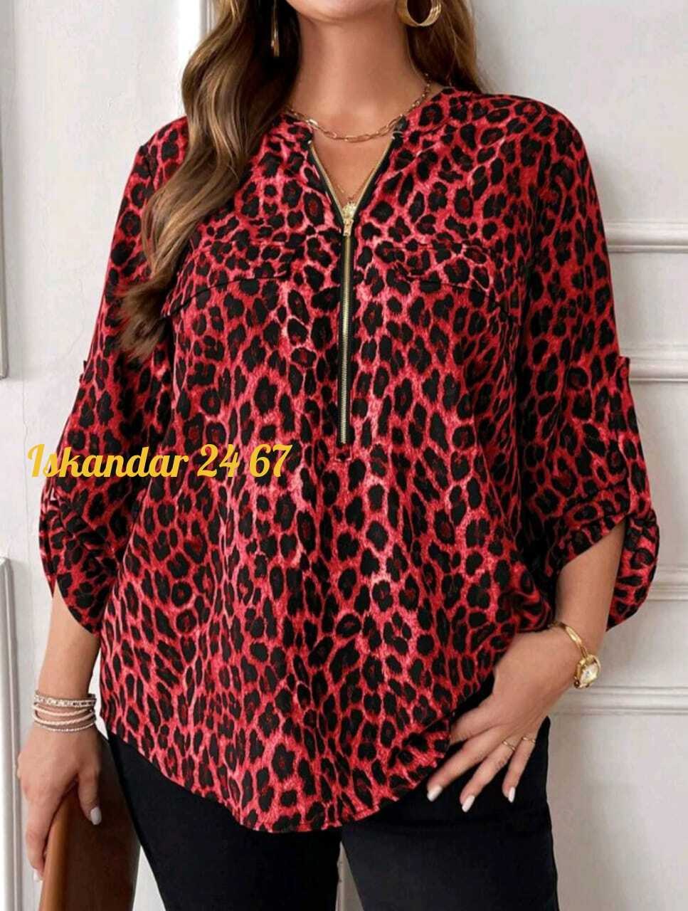 блузка с леопардовым принтом,блузка леопардовая,блузка женская,блузка модная,женская туника