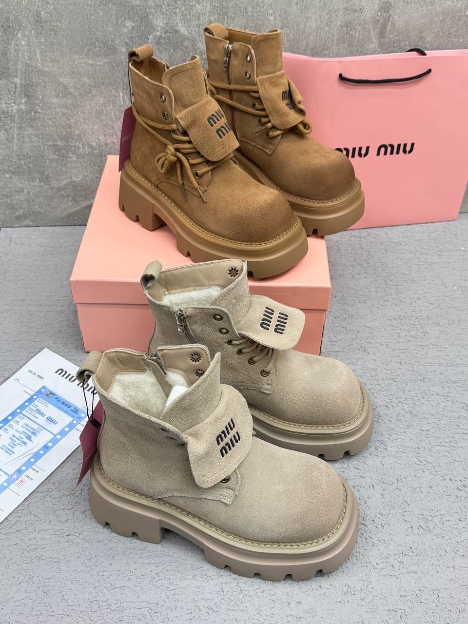 ,ботинки замшевые miu miu,ботинки миу миу женские зимние,ботинки,женские ботинки