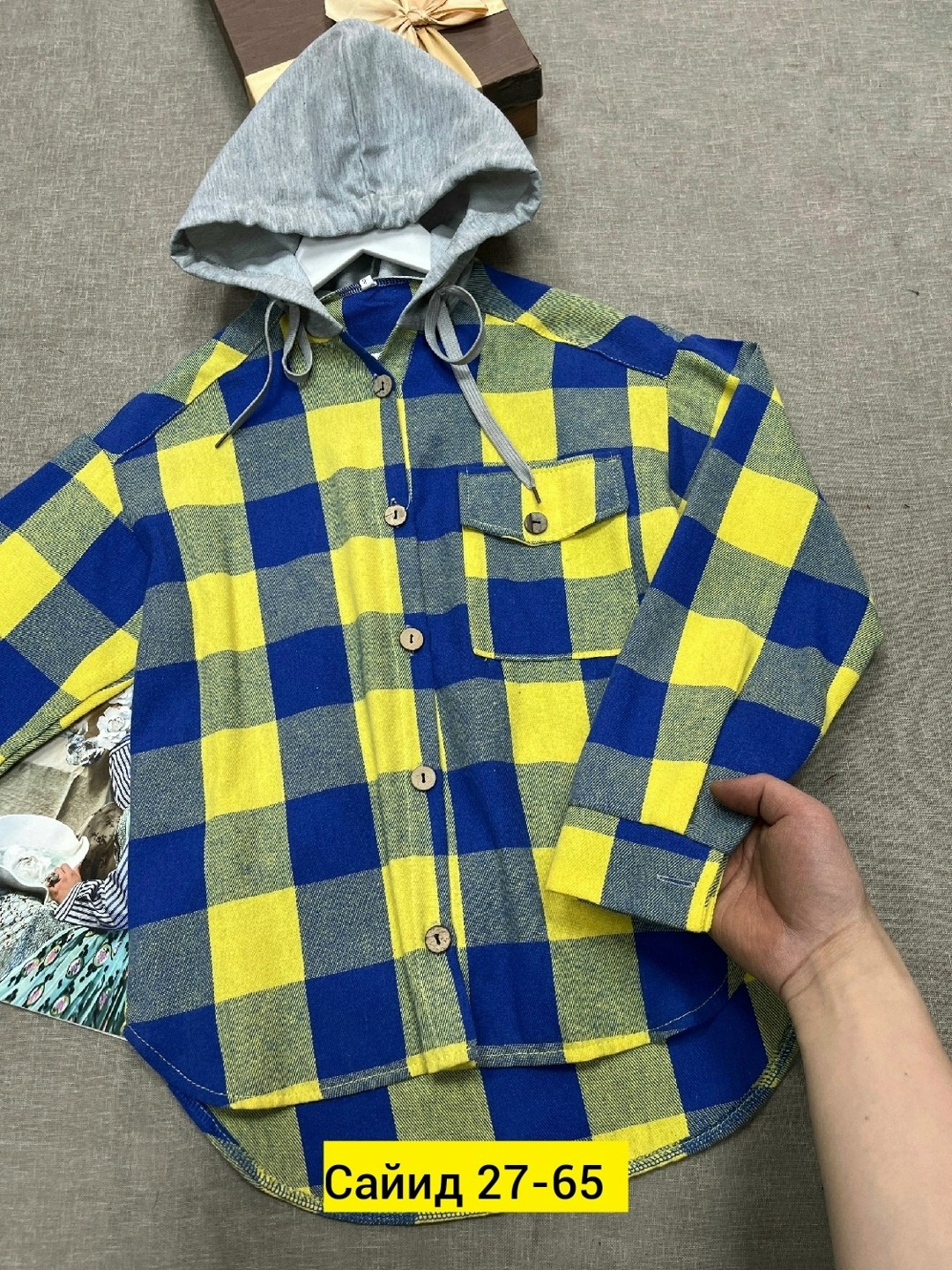 рубашка в клетку с капюшоном,рубашка с капюшоном,рубашка в клетку с капюшоном для девочек,детская рубашка,рубашка теплая