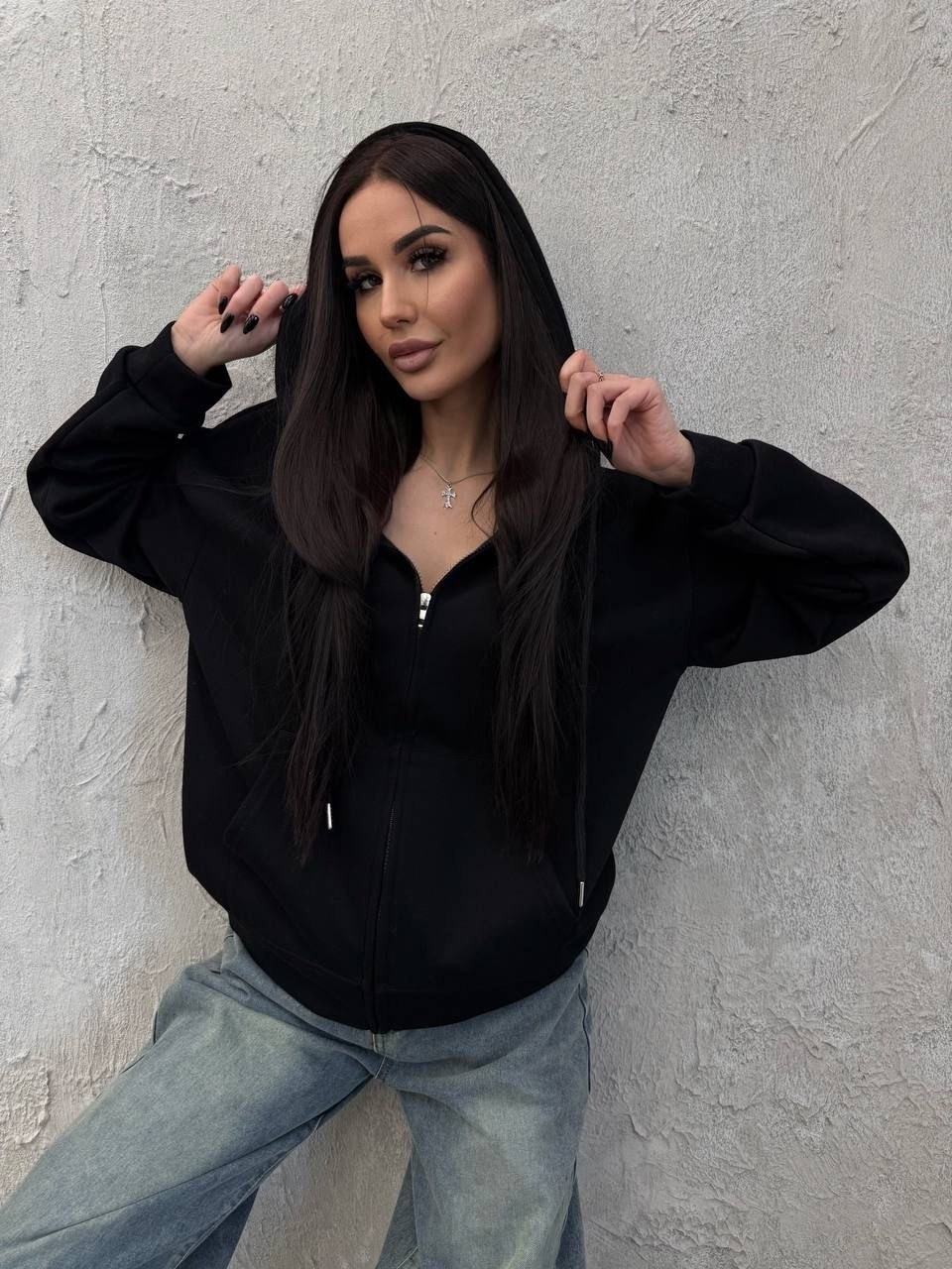 женская толстовка,толстовки свитшот,худи без начеса зипка оверсайз толстовка на молнии kimaru 156133369,толстовка,женская кофта