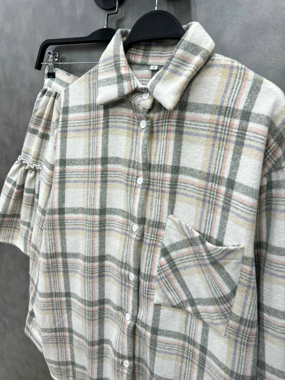 костюм юбка с рубашкой в клетку,костюм рубашка с юбкой,костюм двойка с юбкой и рубашкой повседневный,костюм женский с юбкой и рубашкой,костюм в клетку рубашка оверсайз и юбка