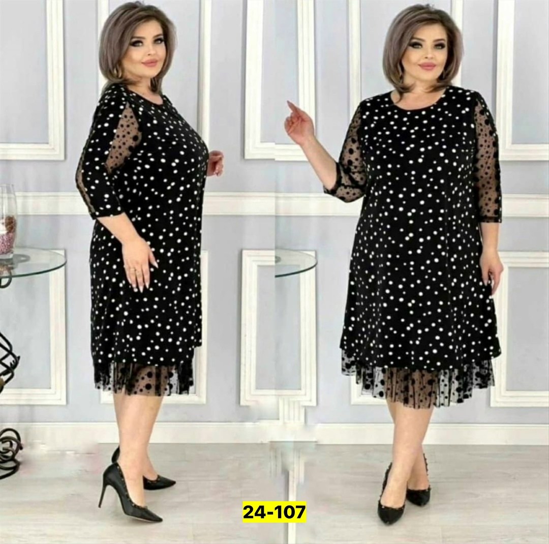 платье больших размеров в горошек,вечернее платье больших размеров нарядное в горошек saliya brand,платье вечернее больших размеров нарядное в горошек,женское праздничное платье больших размеров,плать