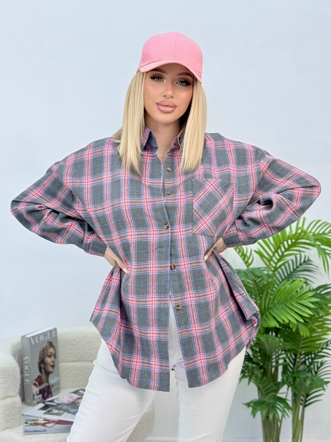 женская рубашка в клетку,рубашка женская оверсайз в клетку,рубашка в клетку оверсайз удлиненная mezzazappa,рубашка клетка,рубашка женская