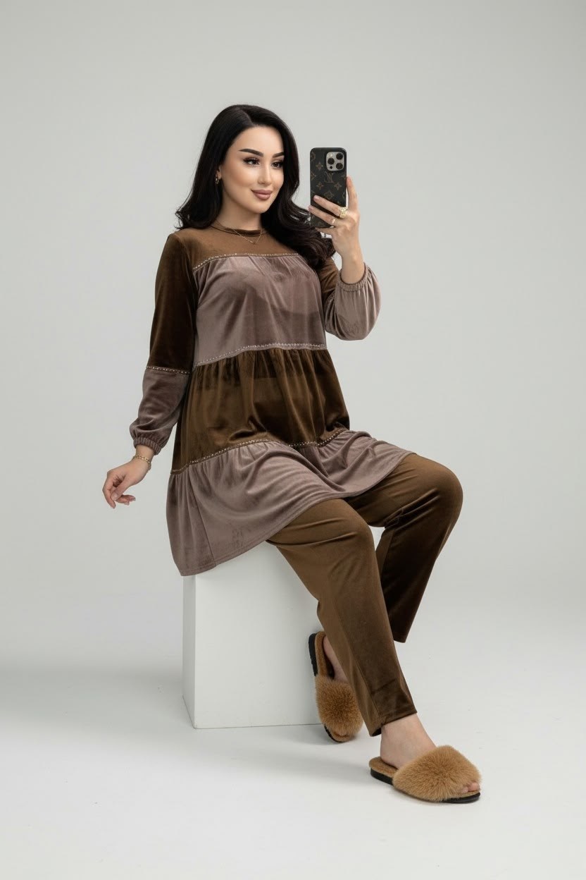 костюм женский,костюм,костюм женский велюр,мода на хиджаб,женское платье