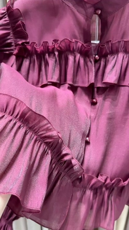 блузка с оборками,модная блузка с оборками,женская блузка с оборками,шифоновое платье с рюшами,шифоновая блузка