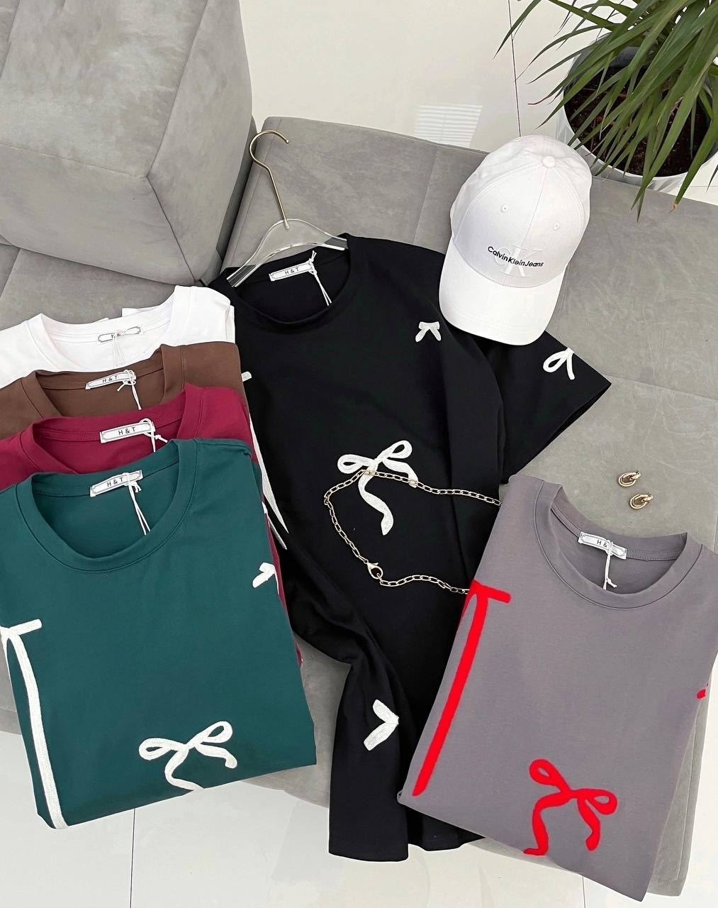 футболка с бантиками,футболка женская,футболка с бантами,футболки оверсайз с принтами,футболка